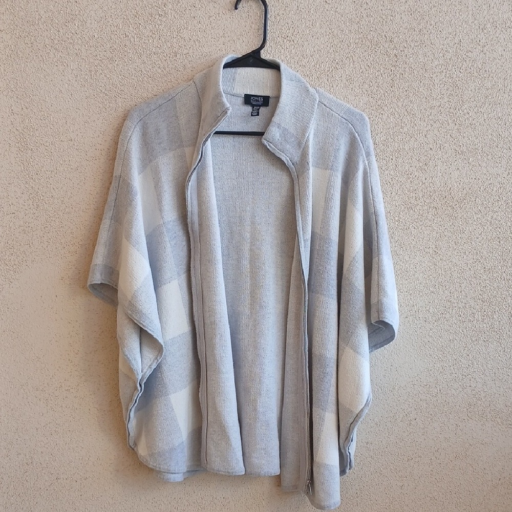 "Make Offer" Jones New York Gray Casual Cardigan Sleeveless